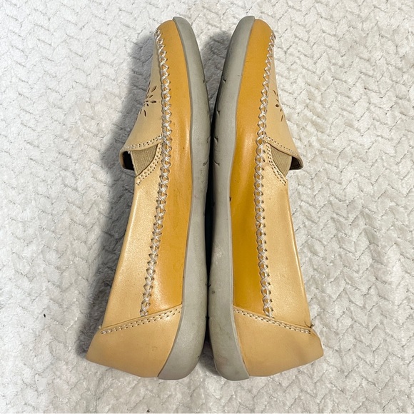 Earth Origins Women's Boho Loralei Flat Amber Yellow Leather Size 7.5 - Picture 6 of 8